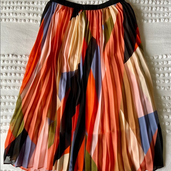 Anthropologie HD in Paris Pleated Colorblock Skirt - Picture 2 of 4